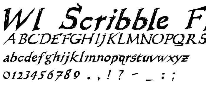 WL Scribble Flinger font